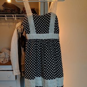 Handmade polkadot vintage style midi dress